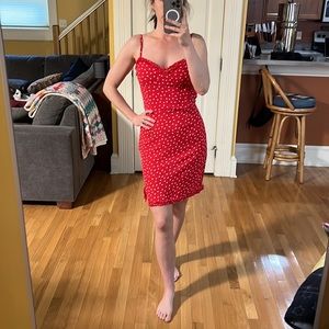 Eastnwest Label Polka Dot Mini Dress